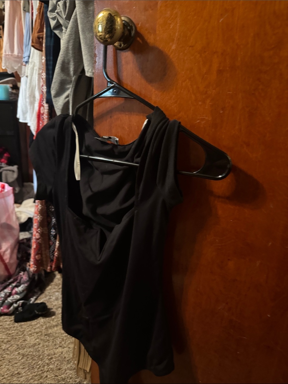 Black Women’s Draped Neck Dress
